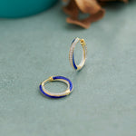 Twisted Blue Cera Diamond Hoops, 14K Gold Vermeil, 1/2 ct Lab Grown Diamond-1