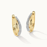 Open Double Row Hoops, 14K Solid Gold, 1/2 ct Lab Grown Diamond-3
