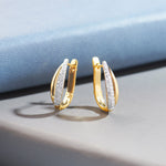 Open Double Row Hoops, 14K Gold Vermeil, 1/2 ct Lab Grown Diamond-5
