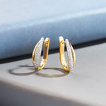 Open Double Row Hoops, 14K Solid Gold, 1/2 ct Lab Grown Diamond-5