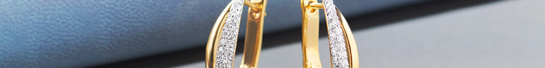 Open Double Row Hoops, 14K Solid Gold, 1/2 ct Lab Grown Diamond-1