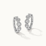 Intertwined Rope Diamond Hoops, Sterling Silver, 3/4 ct Lab Grown Diamond-3