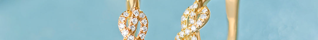 Infinity Diamond Hoops, 14K Solid Gold, 1/3 ct Lab Grown Diamond-1