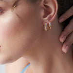 Infinity Diamond Hoops, 14K Gold Vermeil, 1/3 ct Lab Grown Diamond-7
