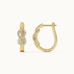 Infinity Diamond Hoops, 14K Solid Gold, 1/3 ct Lab Grown Diamond-5