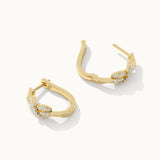 Infinity Diamond Hoops, 14K Gold Vermeil, 1/3 ct Lab Grown Diamond-6