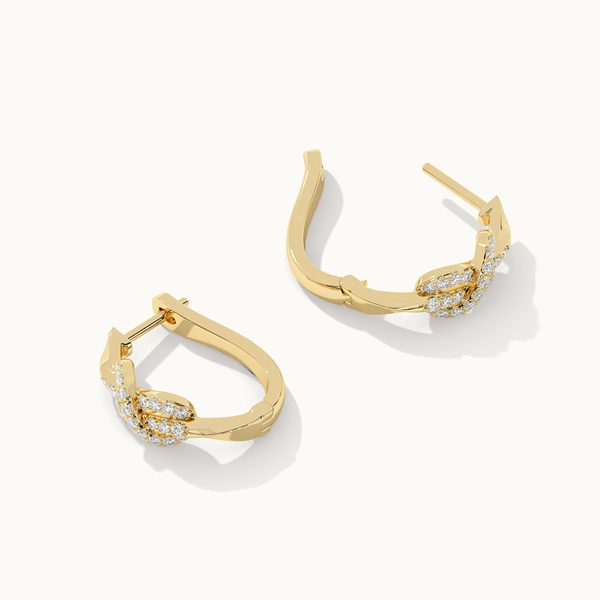 Infinity Diamond Hoops, 14K Solid Gold, 1/3 ct Lab Grown Diamond-6