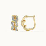 Interlocked Chain Hoops, 14K Gold Vermeil, 1/3 ct Lab Grown Diamond-6
