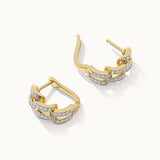 Interlocked Chain Hoops, 14K Gold Vermeil, 1/3 ct Lab Grown Diamond-7