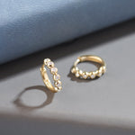 Bezel-Set Diamond Hoops, 14K Gold Vermeil, 1/6 ct Lab Grown Diamond-5