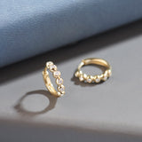Bezel-Set Diamond Hoops, 14K Gold Vermeil, 1/6 ct Lab Grown Diamond-5