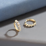 Bezel-Set Diamond Hoops, 14K Solid Gold, 1/6 ct Lab Grown Diamond-5