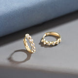 Bezel-Set Diamond Hoops, 14K Solid Gold, 1/6 ct Lab Grown Diamond-5