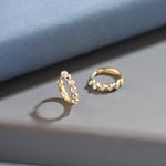 Bezel-Set Diamond Hoops, 14K Solid Gold, 1/6 ct Lab Grown Diamond-1