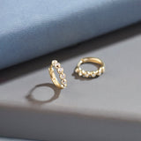 Bezel-Set Diamond Hoops, 14K Gold Vermeil, 1/6 ct Lab Grown Diamond-1