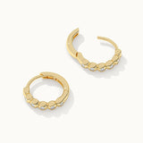 Bezel-Set Diamond Hoops, 14K Gold Vermeil, 1/6 ct Lab Grown Diamond-7