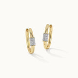 Twirl Diamond Hoops, 14K Gold Vermeil, 1/5 ct Lab Grown Diamond-3