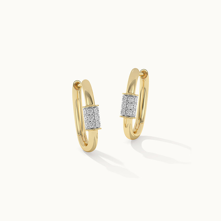 Twirl Diamond Hoops, 14K Gold Vermeil, 1/5 ct Lab Grown Diamond-3