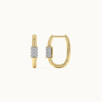 Twirl Diamond Hoops, 14K Gold Vermeil, 1/5 ct Lab Grown Diamond-6