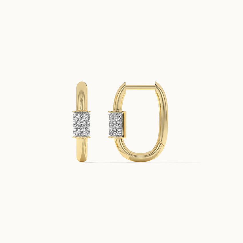 Twirl Diamond Hoops, 14K Gold Vermeil, 1/5 ct Lab Grown Diamond-6
