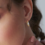 Twirl Diamond Hoops, 14K Gold Vermeil, 1/5 ct Lab Grown Diamond-2