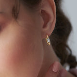 Twirl Diamond Hoops, 14K Gold Vermeil, 1/5 ct Lab Grown Diamond-2