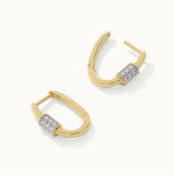 Twirl Diamond Hoops, 14K Gold Vermeil, 1/5 ct Lab Grown Diamond-7