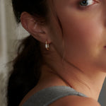 Twirl Diamond Hoops, 14K Gold Vermeil, 1/5 ct Lab Grown Diamond-4