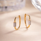 Twirl Diamond Hoops