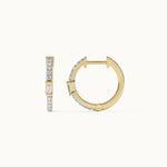 Slender Diamond Hoops, 14K Gold Vermeil, 1/4 ct Lab Grown Diamond-6