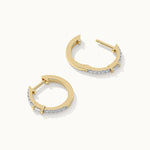 Slender Diamond Hoops, 14K Gold Vermeil, 1/4 ct Lab Grown Diamond-7