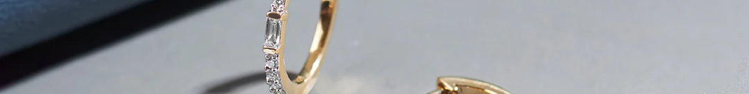 Slender Diamond Hoops