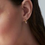 Trio Small Diamond Hoops, 14K Solid Gold, 1/10 ct Lab Grown Diamond-2
