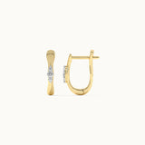 Trio Small Diamond Hoops, 14K Solid Gold, 1/10 ct Lab Grown Diamond-7