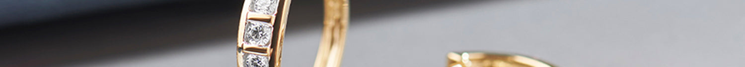 Ladder Diamond Hoops, 14K Gold Vermeil, 1/2 ct Lab Grown Diamond-1