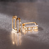 Duo Rectangle Diamond Hoops