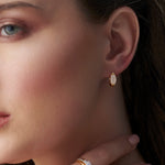 Petal Diamond Hoops, 14K Gold Vermeil, 1/3 ct Lab Grown Diamond-2