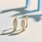 Petal Diamond Hoops, 14K Solid Gold, 1/3 ct Lab Grown Diamond-6