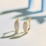 Petal Diamond Hoops, 14K Gold Vermeil, 1/3 ct Lab Grown Diamond-6