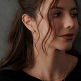 Petal Diamond Hoops, 14K Solid Gold, 1/3 ct Lab Grown Diamond-5
