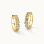 Boxed Diamond Hoops, 14K Gold Vermeil, 1 ct Lab Grown Diamond-3
