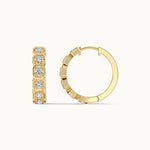 Boxed Diamond Hoops, 14K Gold Vermeil, 1 ct Lab Grown Diamond-7