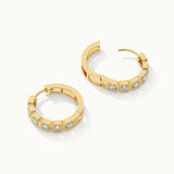 Boxed Diamond Hoops, 14K Gold Vermeil, 1 ct Lab Grown Diamond-8