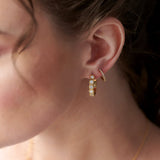 Boxed Diamond Hoops, 14K Gold Vermeil, 1 ct Lab Grown Diamond-2