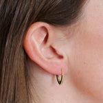 Gold V Hoops, 10K Solid Gold-2
