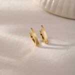 Gold V Hoops, 10K Solid Gold-5