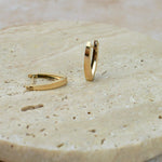 Gold V Hoops, 10K Solid Gold-4
