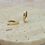Gold V Hoops, 10K Solid Gold-4