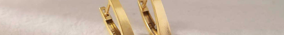 Gold V Hoops, 10K Solid Gold-1