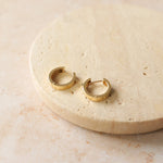 Gold Mini Hoops, 10K Solid Gold-3